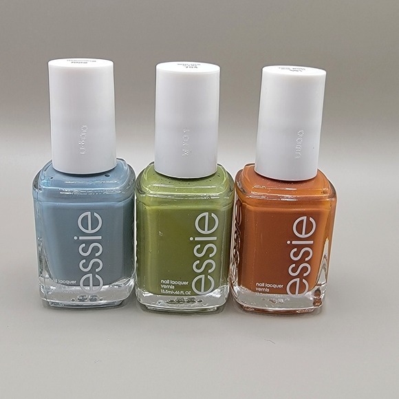 Other - Essie Nail Polish Earth‎ Tones Blue Brown Green Lot of 3 Quick Dry